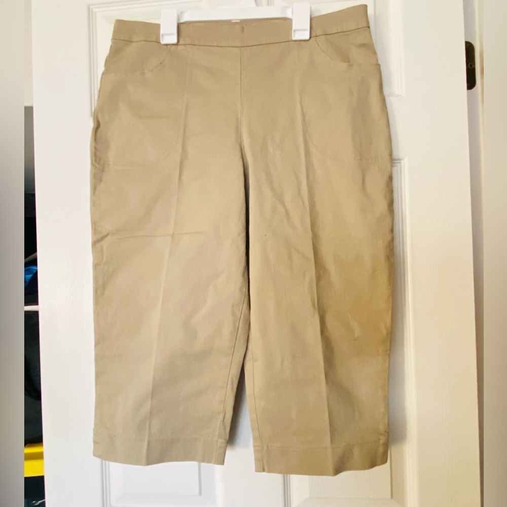 Real Size Women's Capri Pull On Pants -  Size L (12-14)